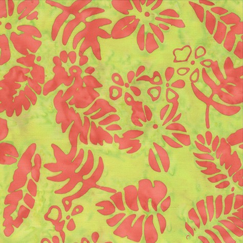 Sunset Sky / Tropical Leaves in Lime