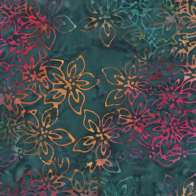 Kashmir / Azaleas in Dark Teal
