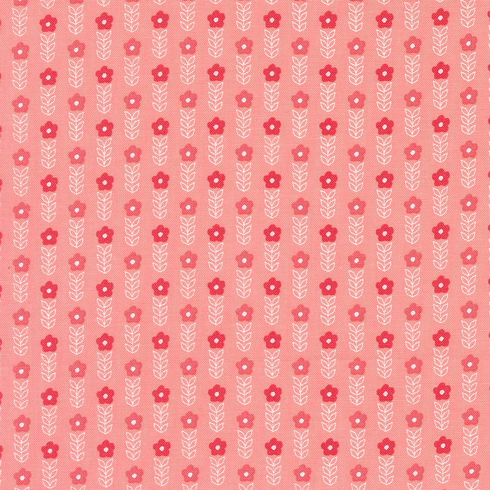 Strawberry Lemonade / Floral Stripe on Pink
