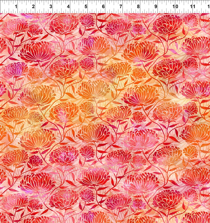 Felicity / Chrysanthemums in Red