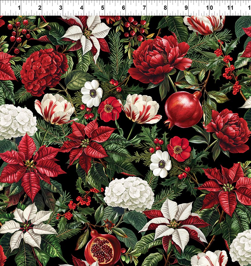 Winter Enchantment / Floral in Black