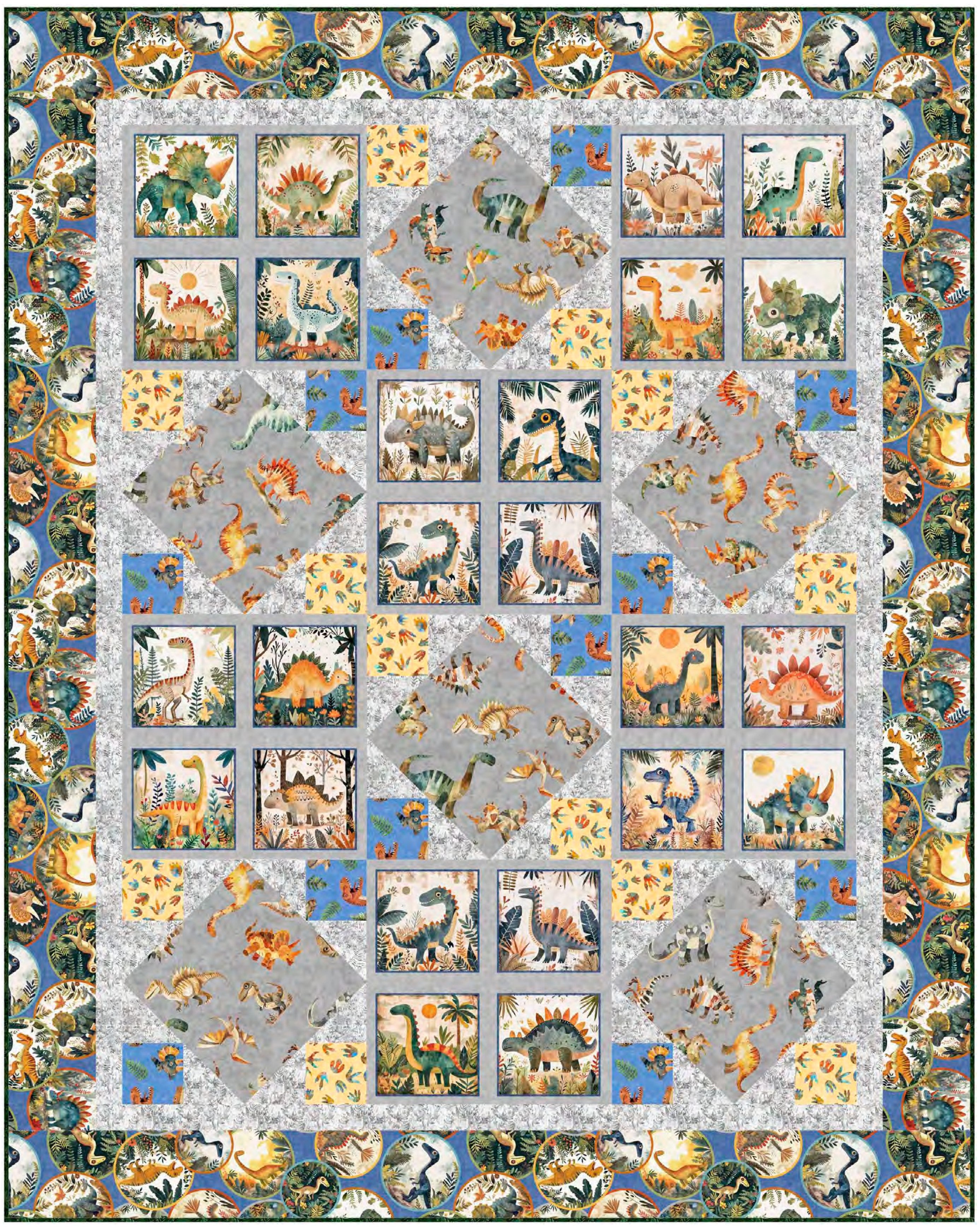 Dino Rocks Quilt Kit