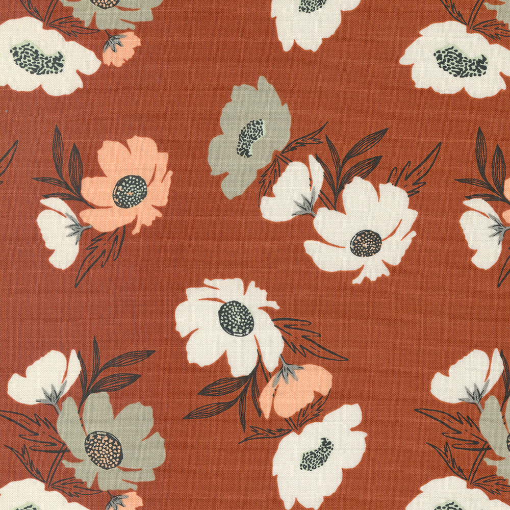 Woodland & Wildflowers / Bold Blooms on Rust