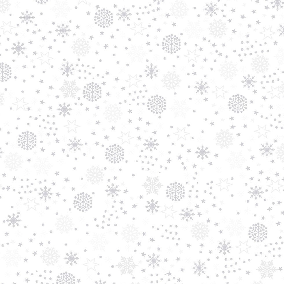 We Love Christmas / Stars & Snowflakes in White