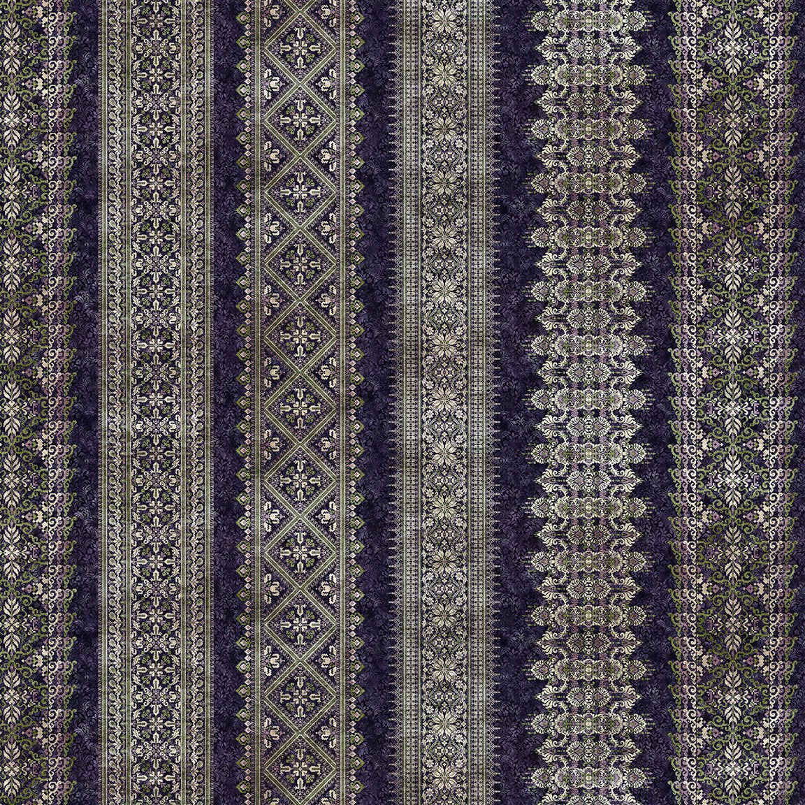 Carpet Bag Romance / Stripe in Purple