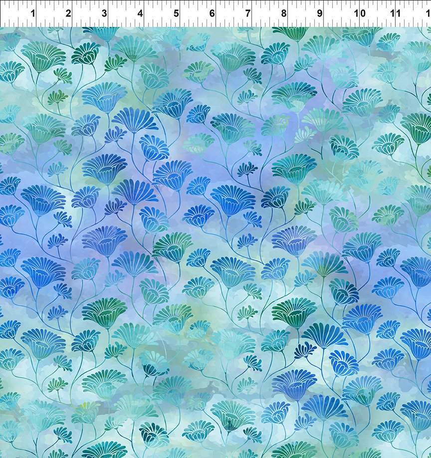Felicity / Flower Vines in Blue