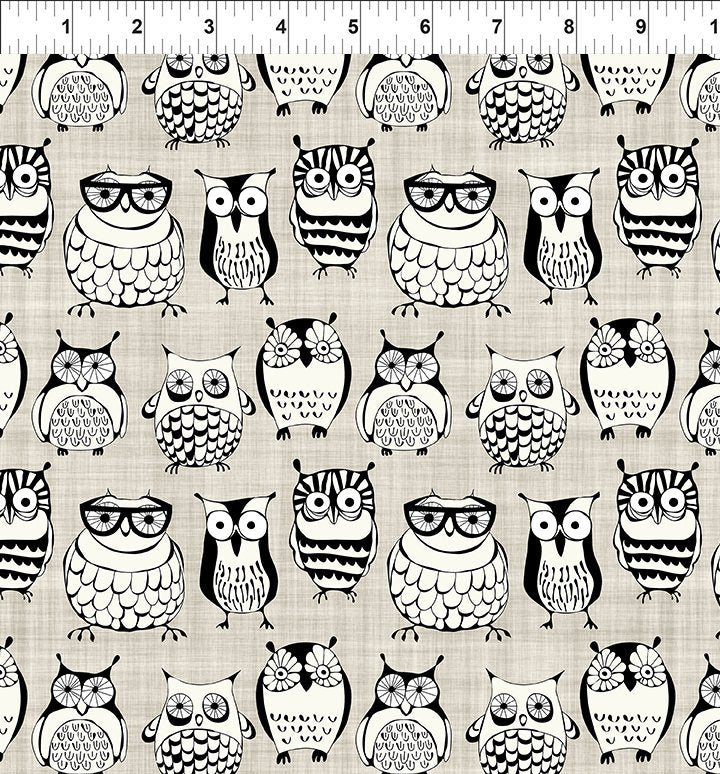 Sketchbook Prints / Owls in Taupe