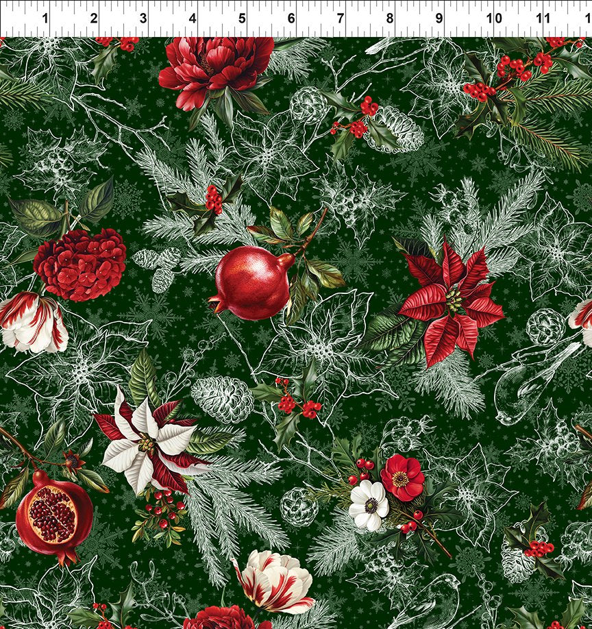 Winter Enchantment / Toile in Green