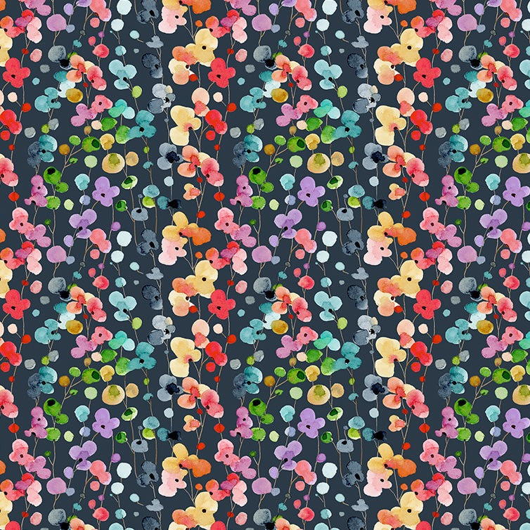 Wild Meadow / Petite Blooms in Navy