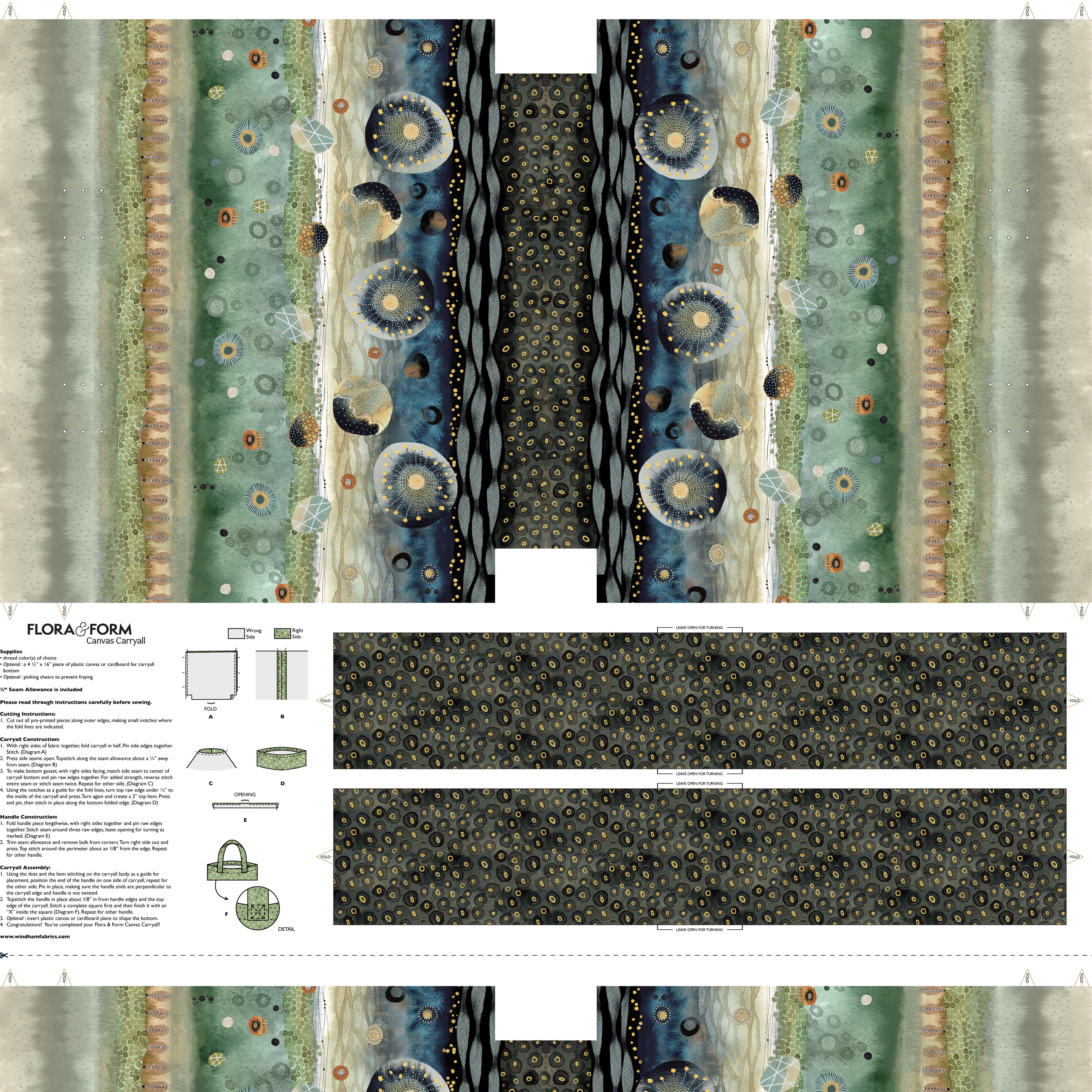 Flora & Form Canvas Bag Panel