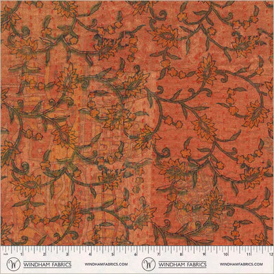 Kantha / Vine in Persimmon Cream
