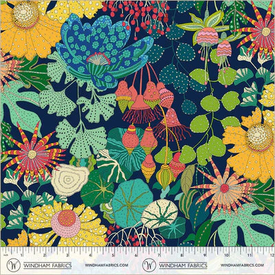 Sunshine / Peony Park in Indigo