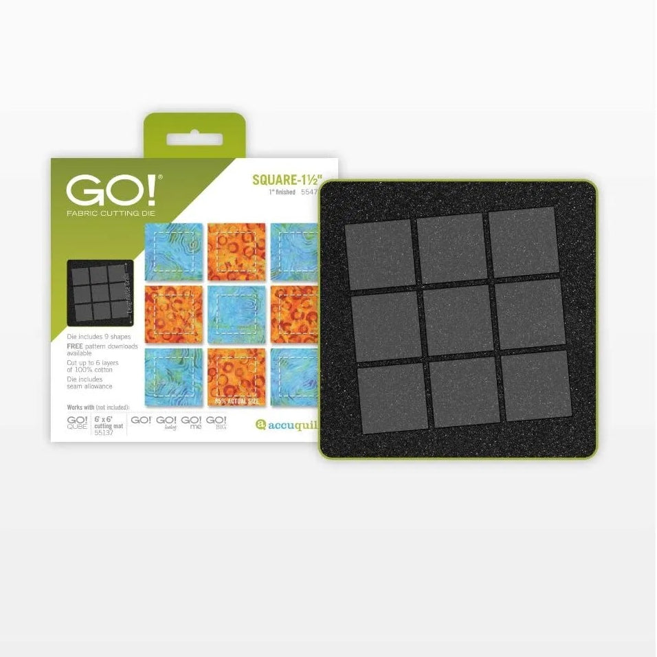 GO! Square 1 1/2" (1" Finished) Die