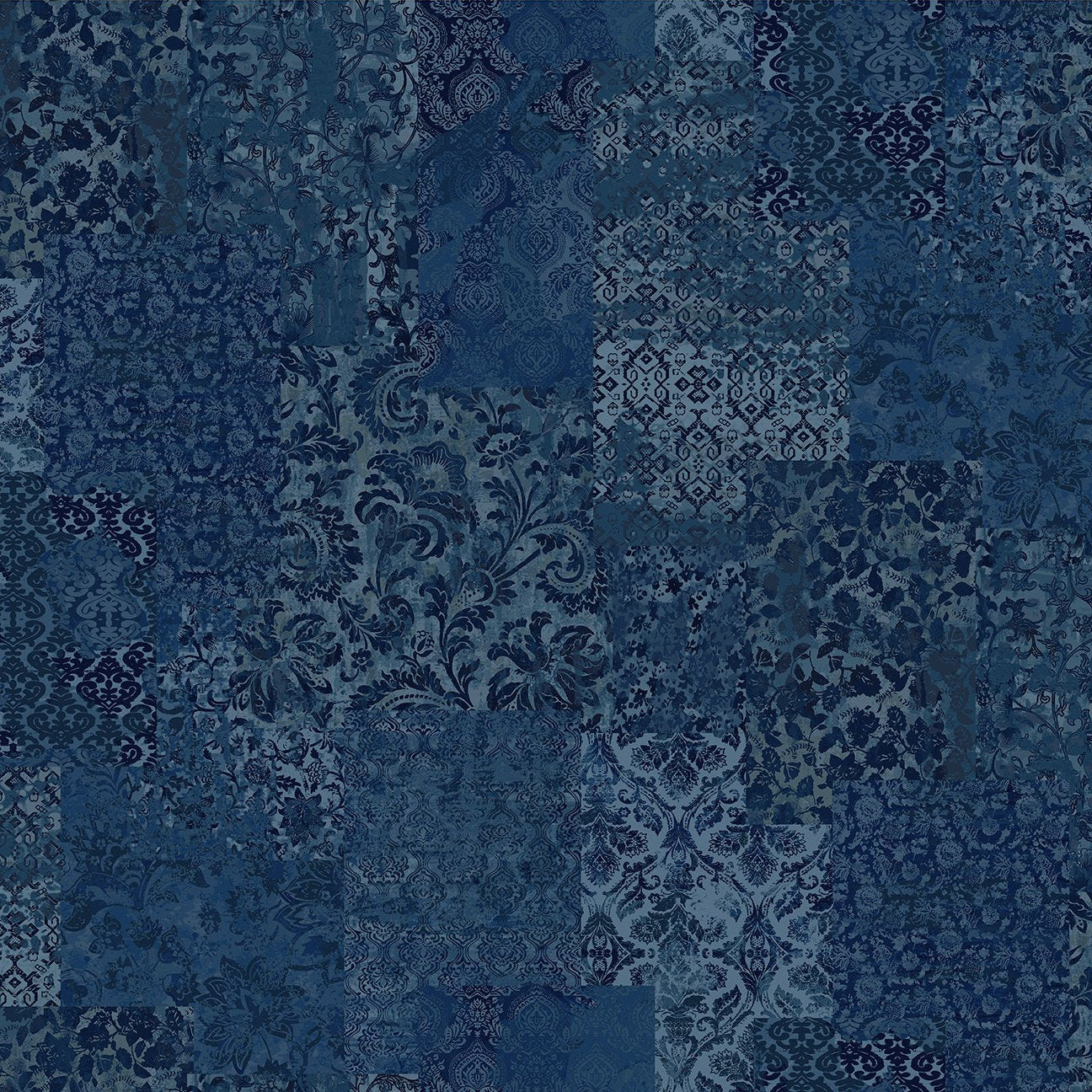 Carpet Bag Romance / Brocade in Blue