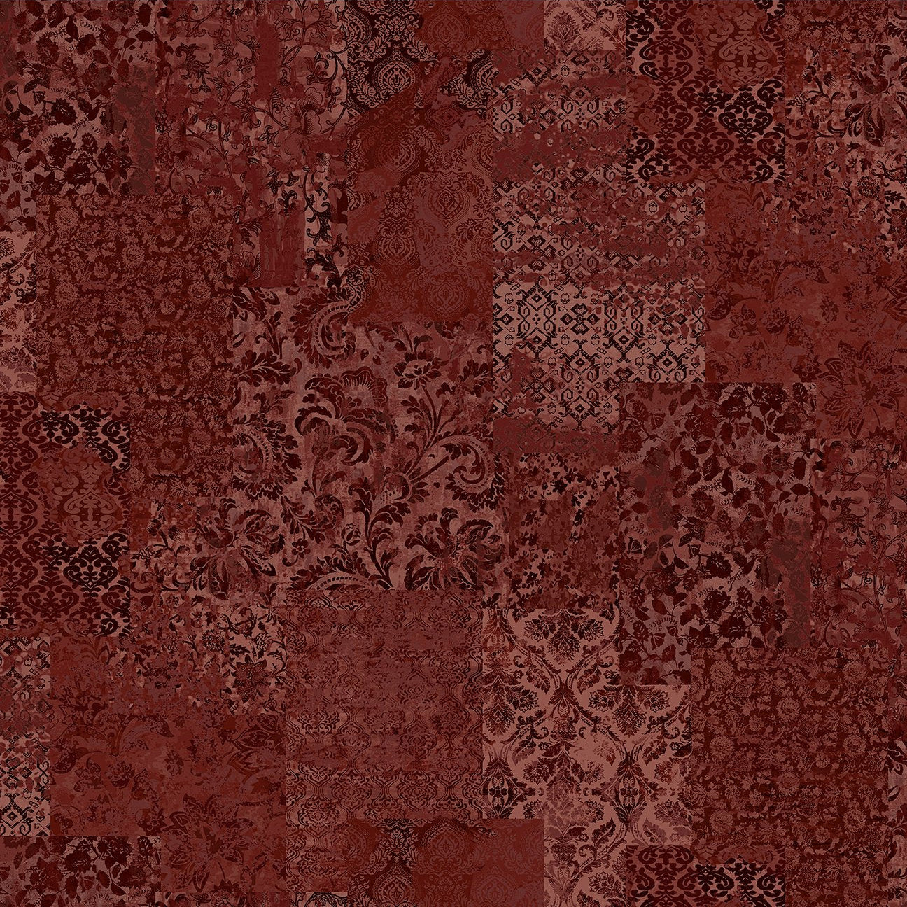 Carpet Bag Romance / Brocade in Red