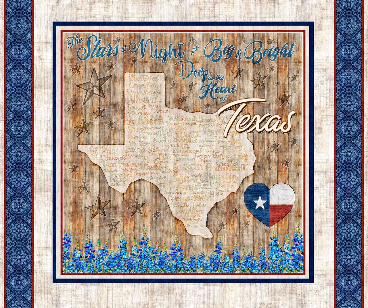 2026 All Texas Shop Hop / Texas Map Panel
