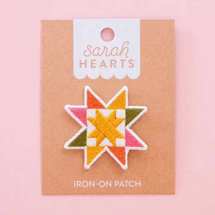Sawtooth Star Iron-On Patch