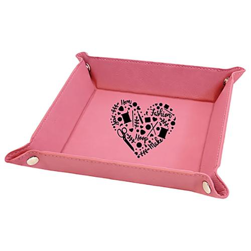 Pink Sewing Heart Tray