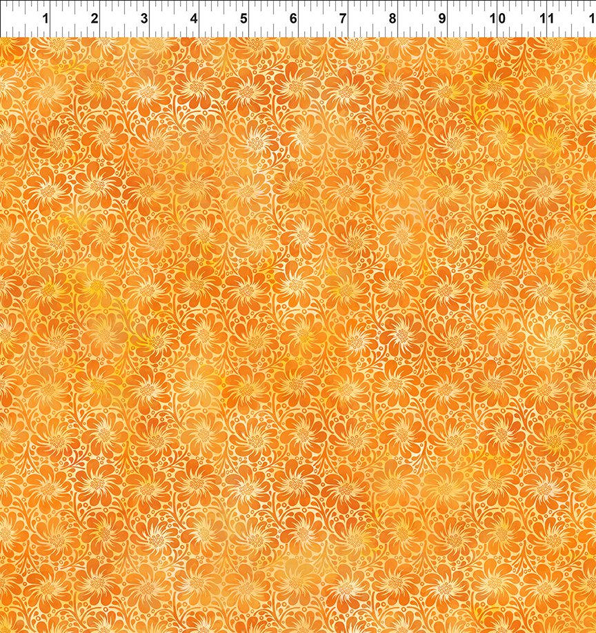 Felicity / Flower Field in Orange