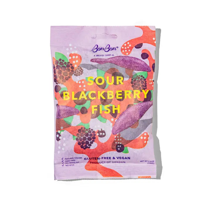 BonBon Swedish Candy / Sour Blackberry Fish