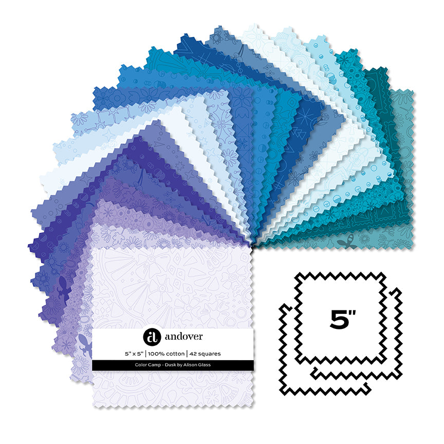 Color Camp Dusk / 5" Squares