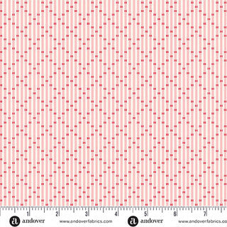 Snowberry / Lattice Stripe in Blush