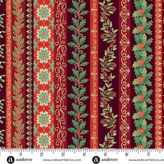 Adorn / Garland Stripe in Burgundy