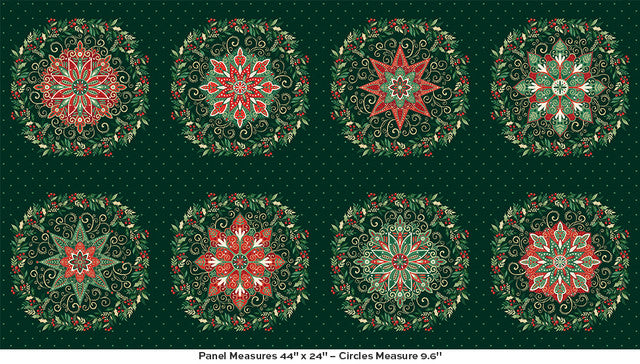 Adorn Circles Panel in Green