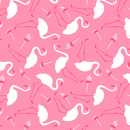 Tropical Bird Bath / Flamingos & Silly Straws