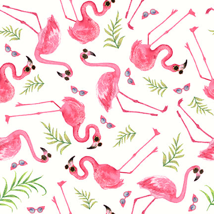Tropical Bird Bath / Flamingos