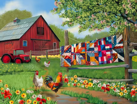 Quilts on the Farm 500pc Jigsaw Puzzle