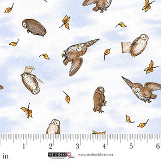 Classic Winnie / Owls in Light Blue