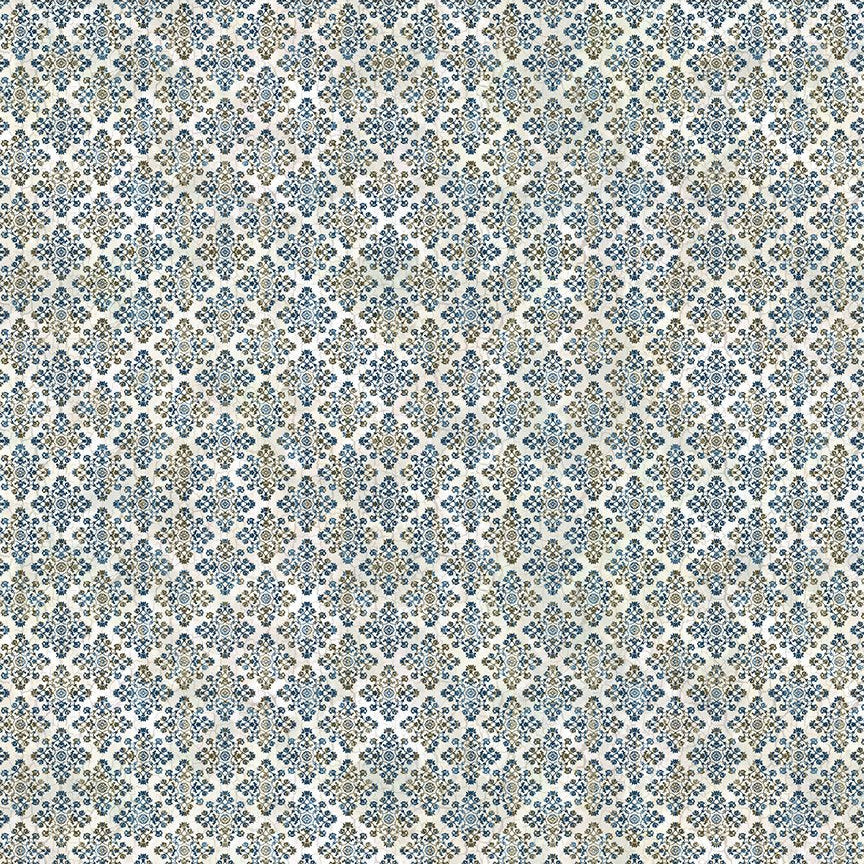 Carpet Bag Romance / Medallion in Blue