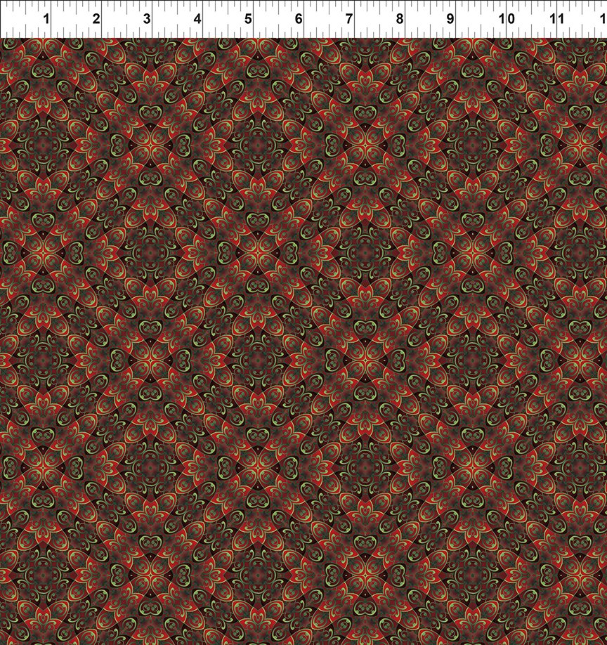 Winter Enchantment / Border Stripe in Red