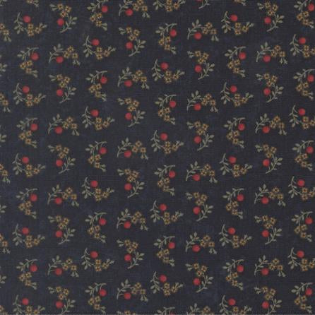 Quail Run / Blooms and Berries in Indigo