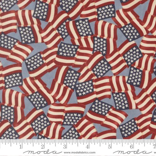 America 250 Years / Waving Flags in Steel Blue