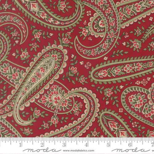 Candlelight Christmas / Plaza Paisley in Crimson
