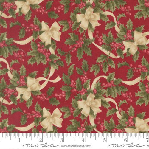 Candlelight Christmas / Bows Holly Berries in Crimson