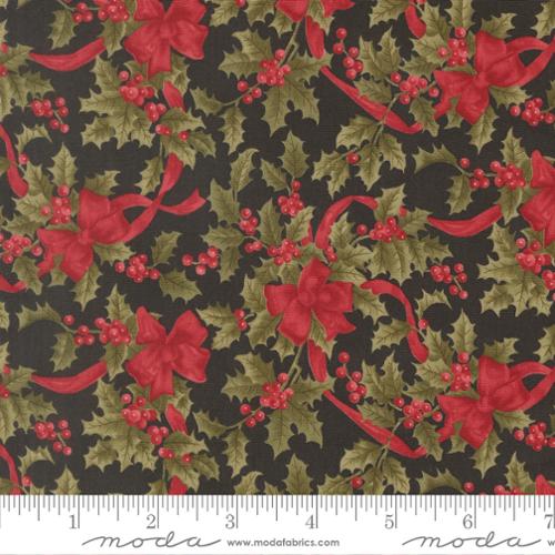 Candlelight Christmas / Bows Holly Berries in Ebony