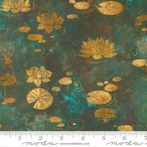 Tranquil Patina / Water Lilies in Teal