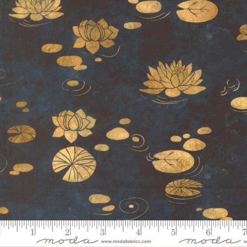 Tranquil Patina / Water Lilies in Midnight