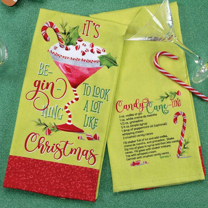 Candy Cane Terry Towel