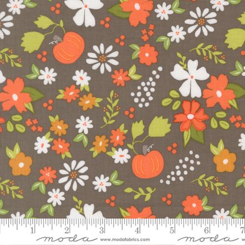 Birch and Willow / Pumpkin Patch Floral in Slate