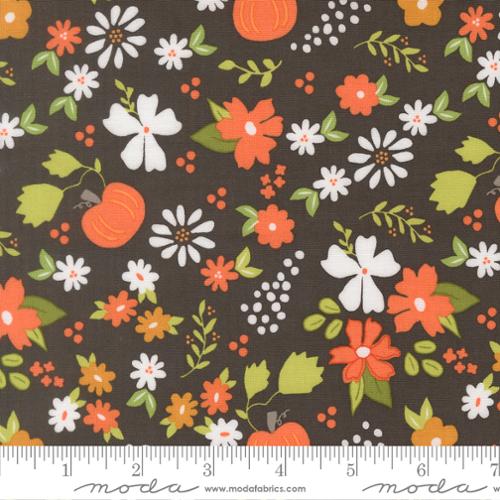 Birch and Willow / Pumpkin Patch Floral in Charcoal