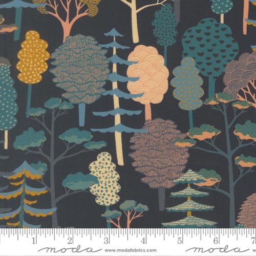Feather and Forest Bloom / Forest Trees in Midnight