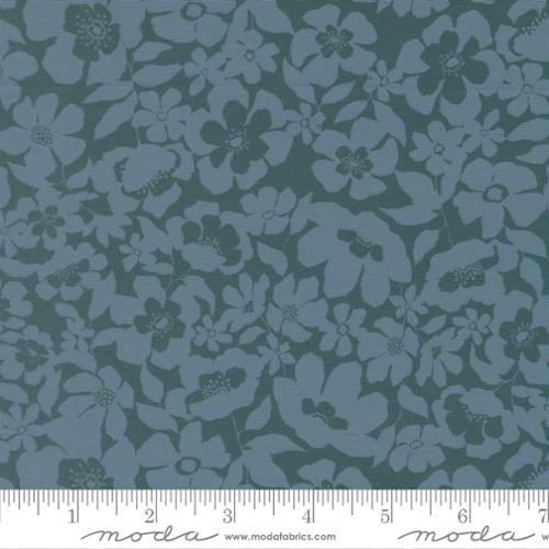 Feather and Forest Bloom / Floral Fusion in Azure