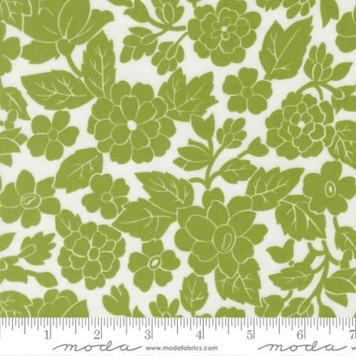Bloomsberry / London Damask in White Leaf