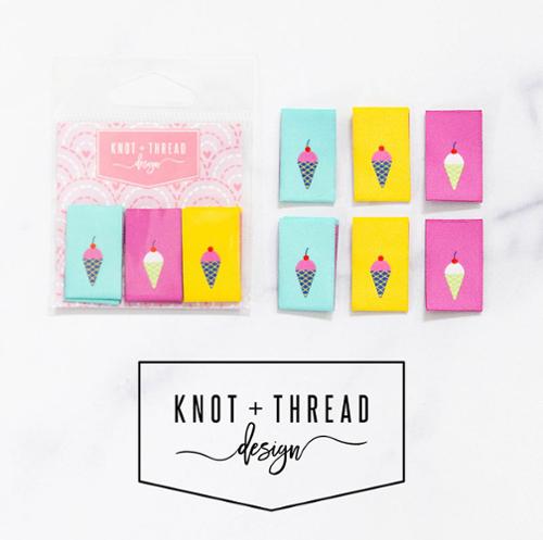 Ice Cream Cones Sew In Labels