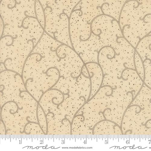 Magnolia / Midnight Scroll in Ivory