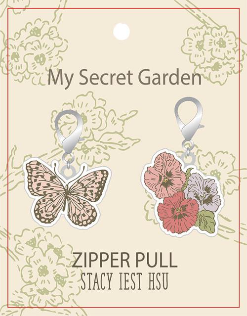 My Secret Garden Posie Butterfly Zipper Pulls